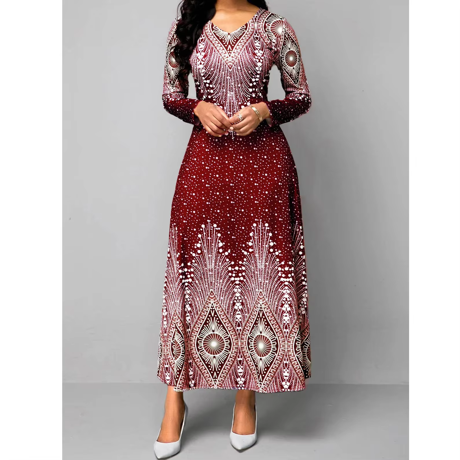 Nouvelle Robe Longue Femme Sud-Africaine 2026 – Robe d'Été Imprimée Dashiki Tendance pour Femme, Rob