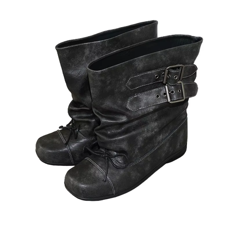 Chaussures plates femmes bottines créateur de mode Punk bottes hiver femme Chelsea bottes 2025 tenda