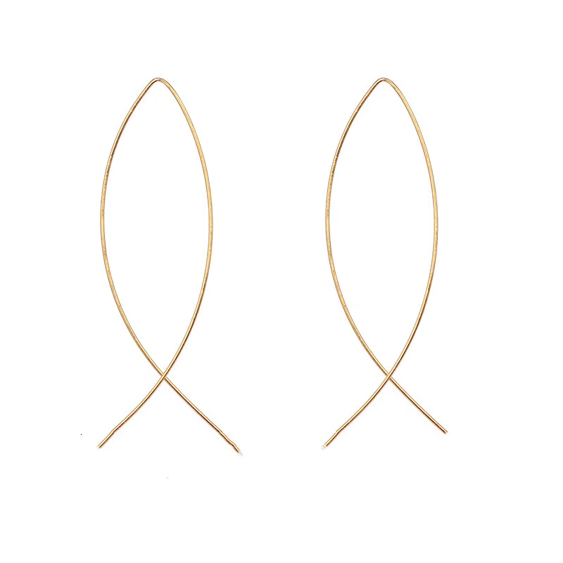 Boucles d'oreilles à fleurs dorées pour femmes, crochet d'oreille Simple et exquis, bijoux créatifs,
