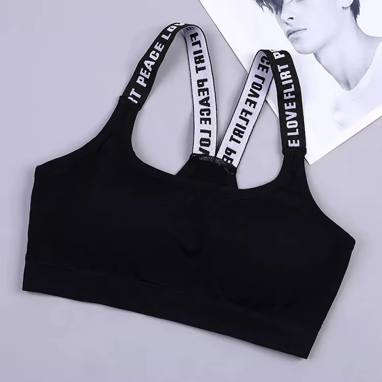 Soutien-gorge push-up respirant et sexy sans couture pour femme, haut sportif à fort impact pour gym