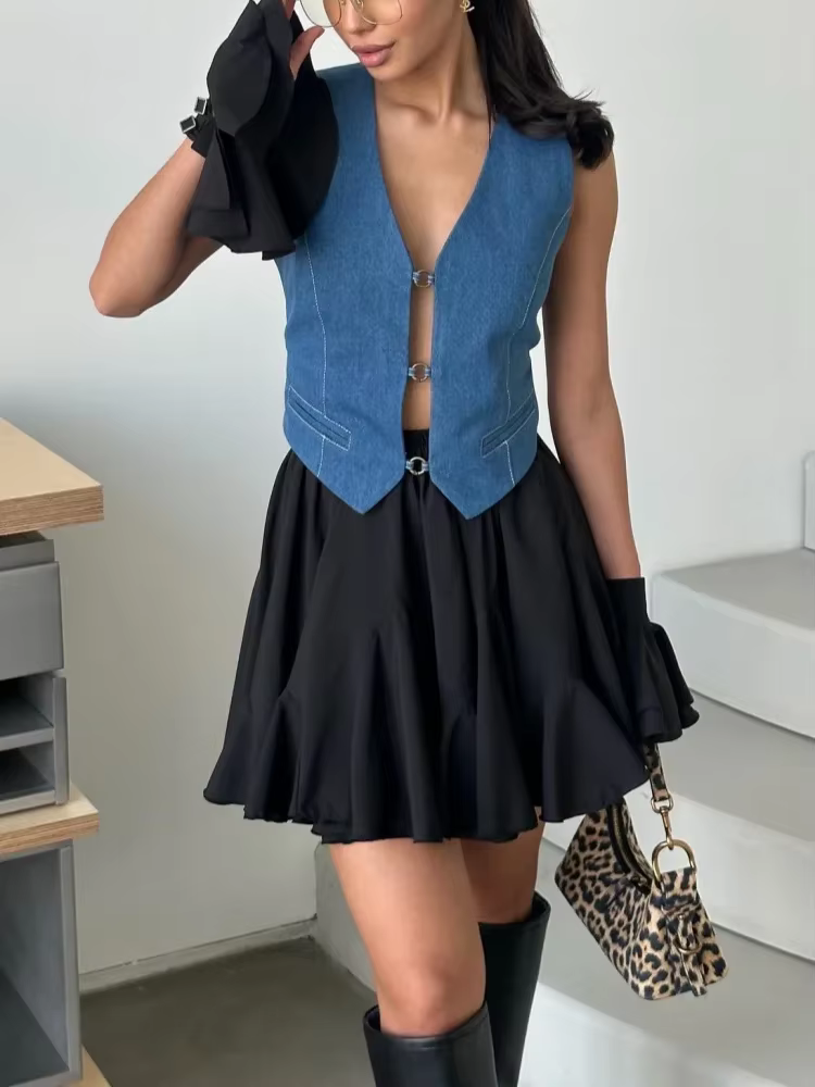 Mini jupe d'été blanche pour femmes, ligne A, taille haute, sexy, mignon, à volants, vintage, tennis