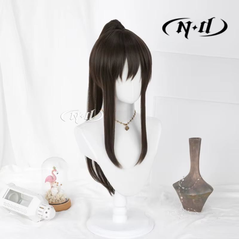 Perruques de cosplay ND pour cheveux longs en queue de cheval, style ancien japonais, chinois, asiat