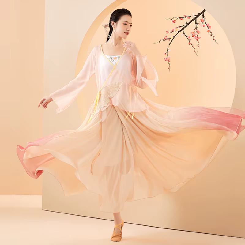 Jupe de danse classique pour femme, pratique de la danse folklorique et du ballet, robe ronde à lace