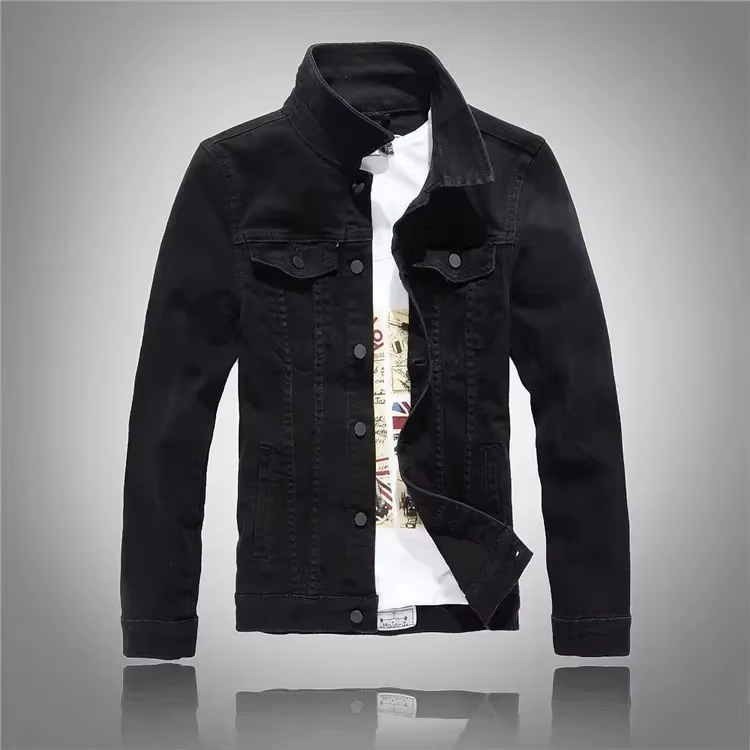 2026 hommes Denim Jeans manteaux veste printemps automne hommes mince Denim veste solide à manches l