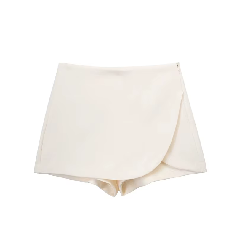 Noir Mini jupe Shorts femme mode jupe asymétrique pour femmes taille haute jupes courtes femme été S