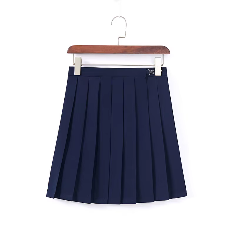 Jupe japonaise plissée pour étudiantes JK, uniforme de lycéenne, style basique blanc imbibé, style c