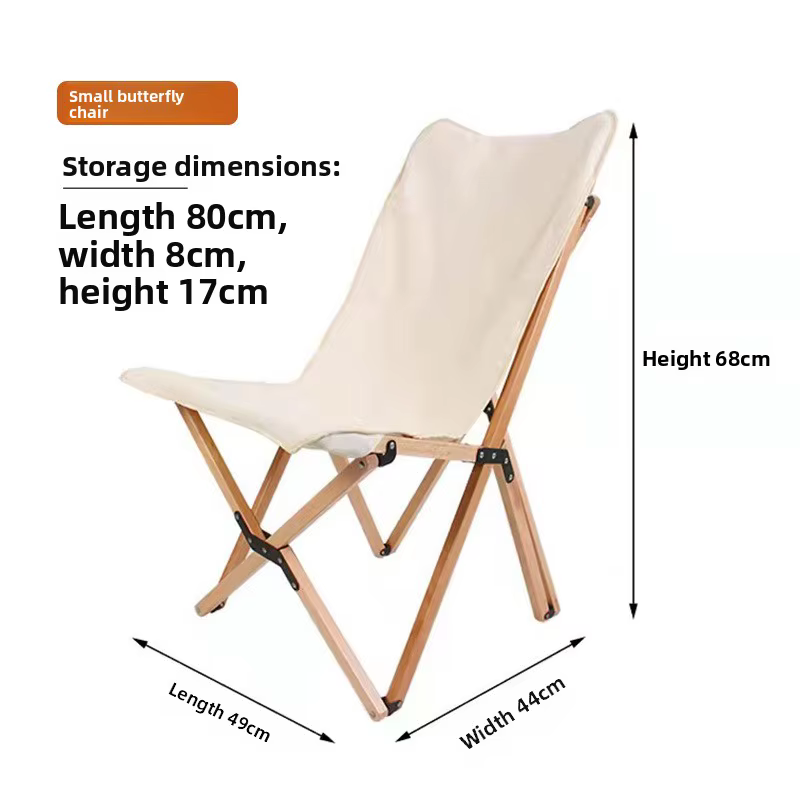 Fournitures d'extérieur chaise papillon chaise pliante de Camping chaise de plage en bois massif cha
