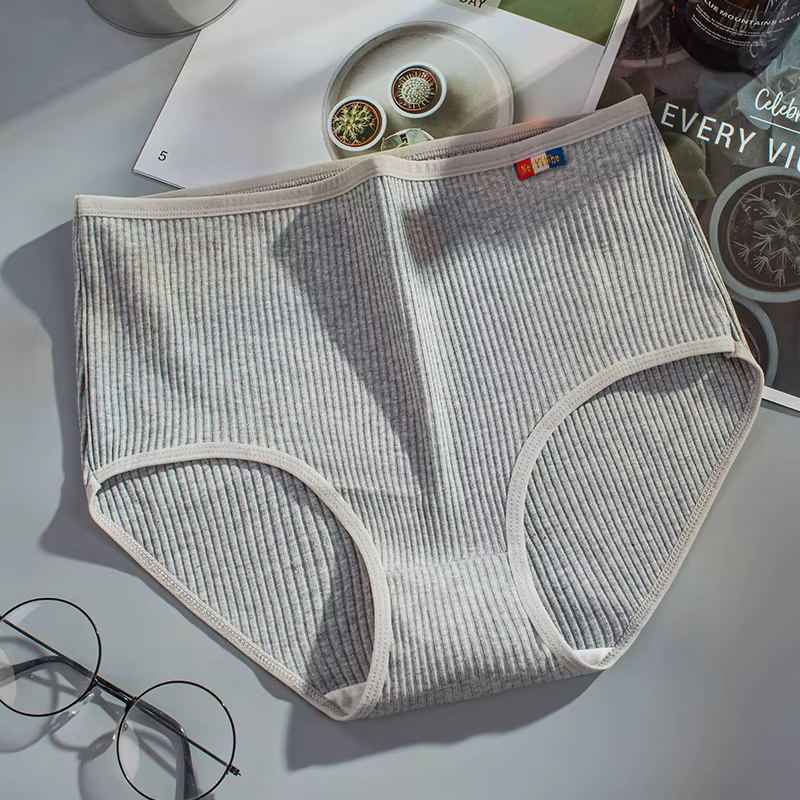 L-XXXL culottes en coton pour sous-vêtements pour femmes grande taille slips de couleur unie taille