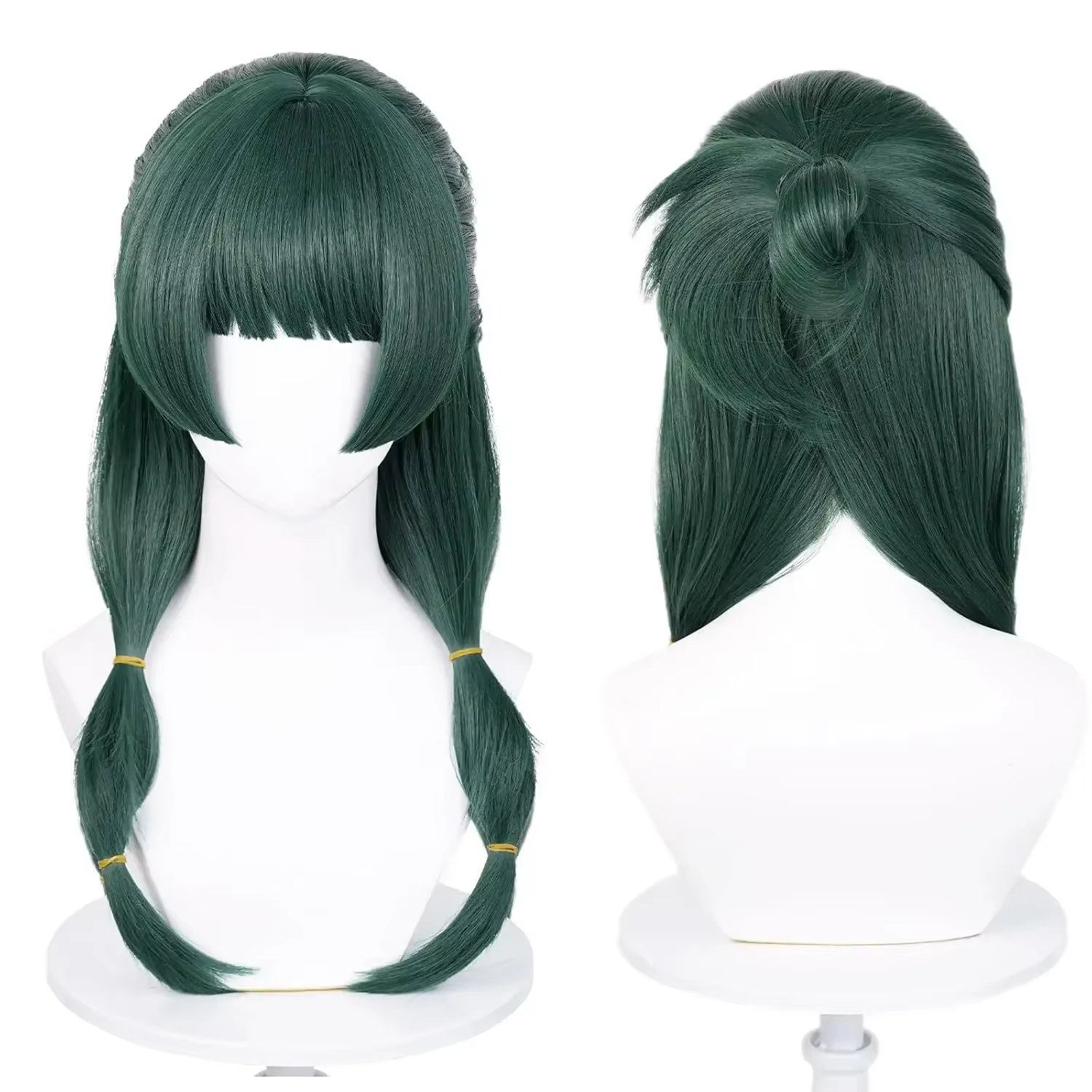 Perruque de cosplay Maomao Anime 2026, 50 cm de long, vert foncé, résistante à la chaleur, cheveux s