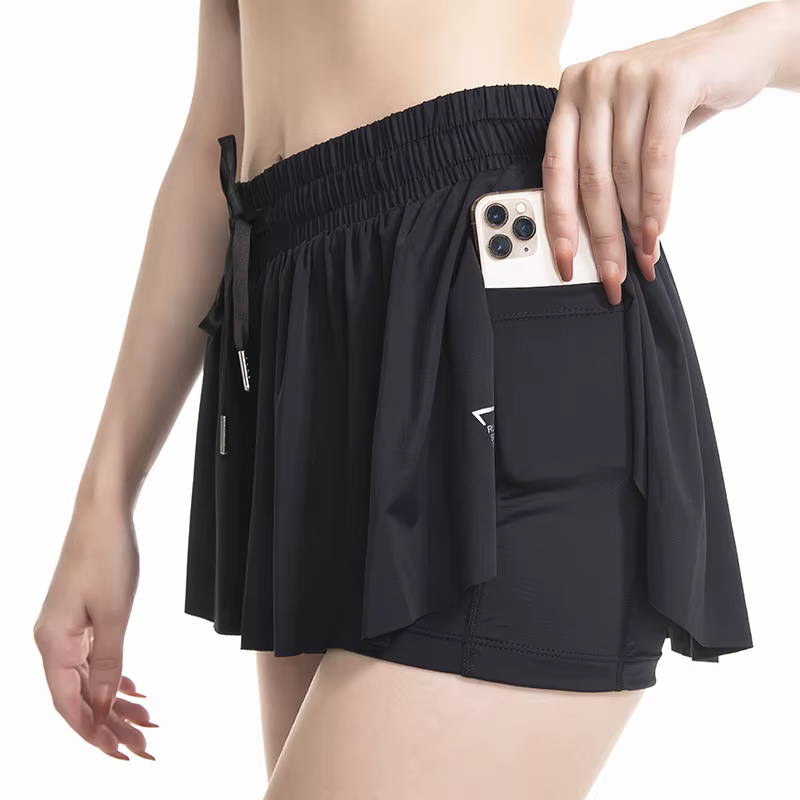 Short taille haute pour femmes, jupe respirante, pantalon de sécurité d'été, short de Tennis, vêteme