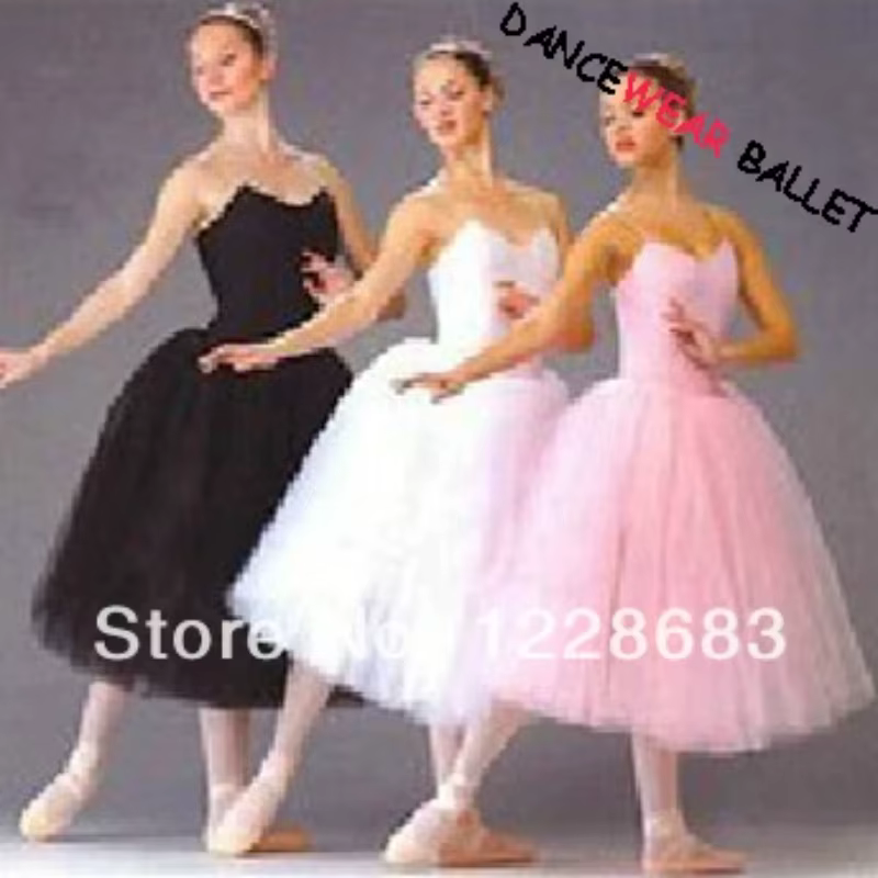Jupes de ballet en tulle, robe tutu, jupe de danse lyrique, rose, noir, blanc, fzLake Costume