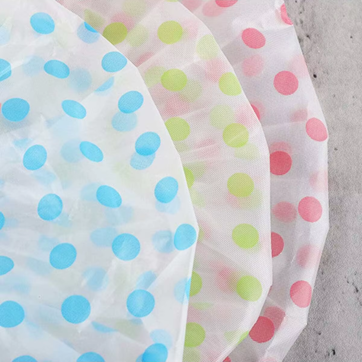 Bonnets de douche jetables épais colorés avec bandes élastiques, bonnets de douche imperméables, sal