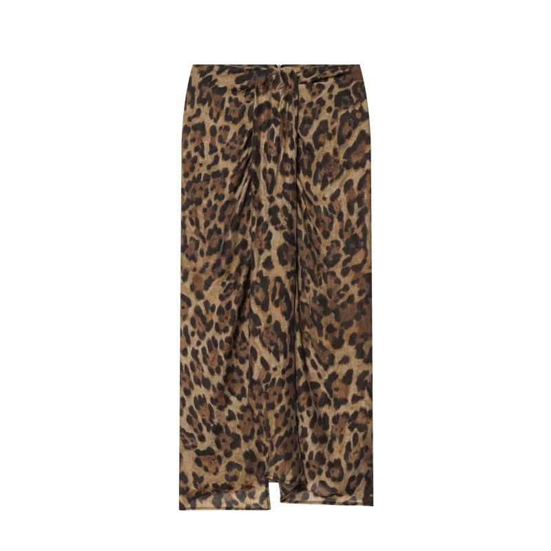 Jupe Femme 2026 Nouvelle Collection Été Imprimé Animal Jupe Portefeuille Décontractée Chic Personnal