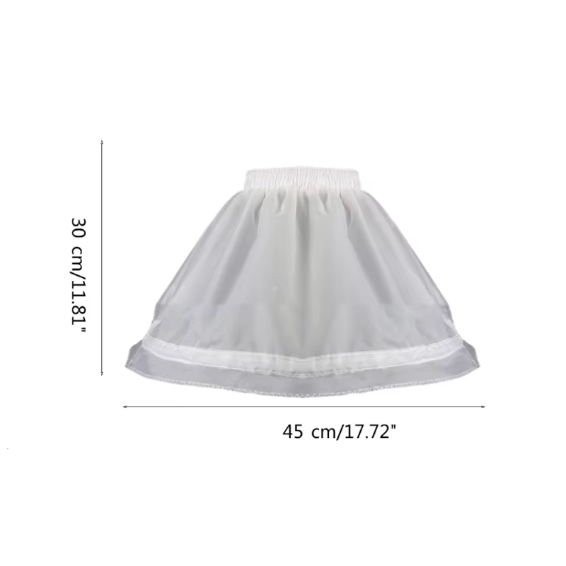 Sous-jupe crinoline pour petite fille, jupon trapèze, robe Lolita avec cerceau, sous-jupe courte