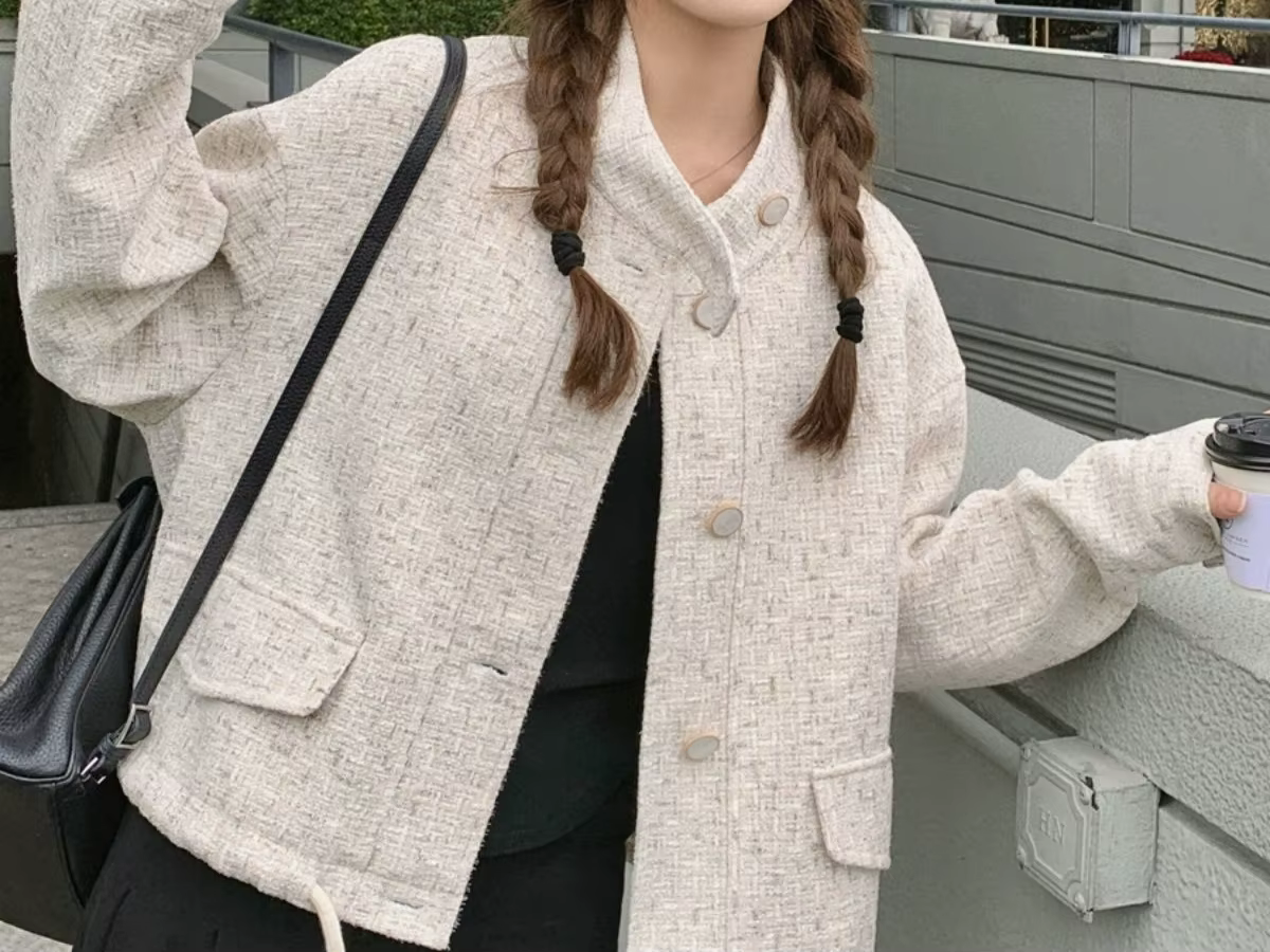 Veste blanche pour femmes, nouvelle veste courte ample, à la mode et décontractée, printemps et auto