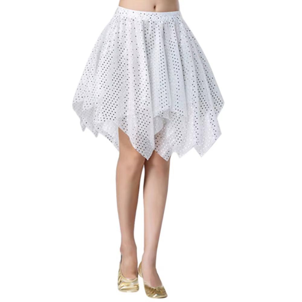 Costume de danse de Performance en Nylon, jupe de Performance, Costume de danse du ventre, jupe bril