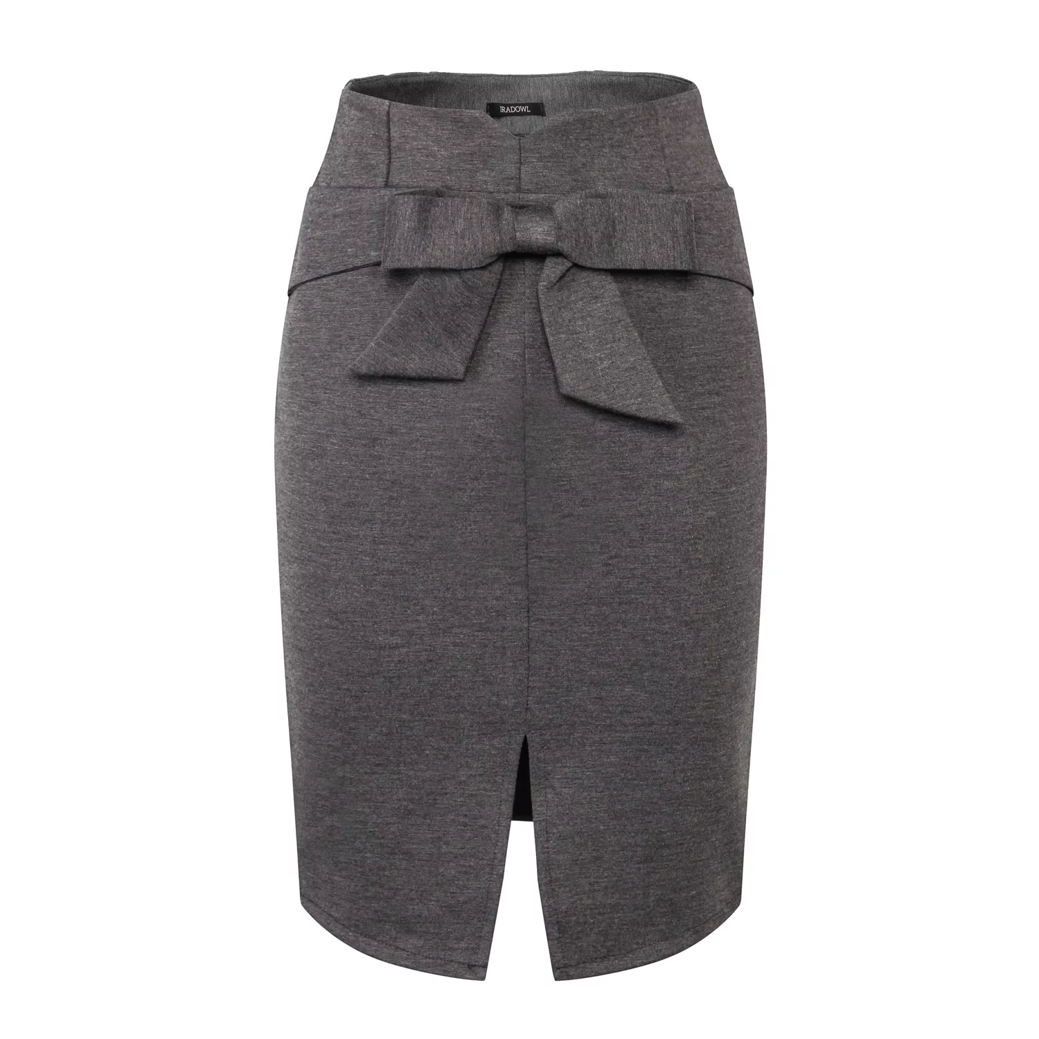 Nouvelle mode femmes jupe crayon longueur au genou taille haute élégante fente ouverte nœud jupe tai
