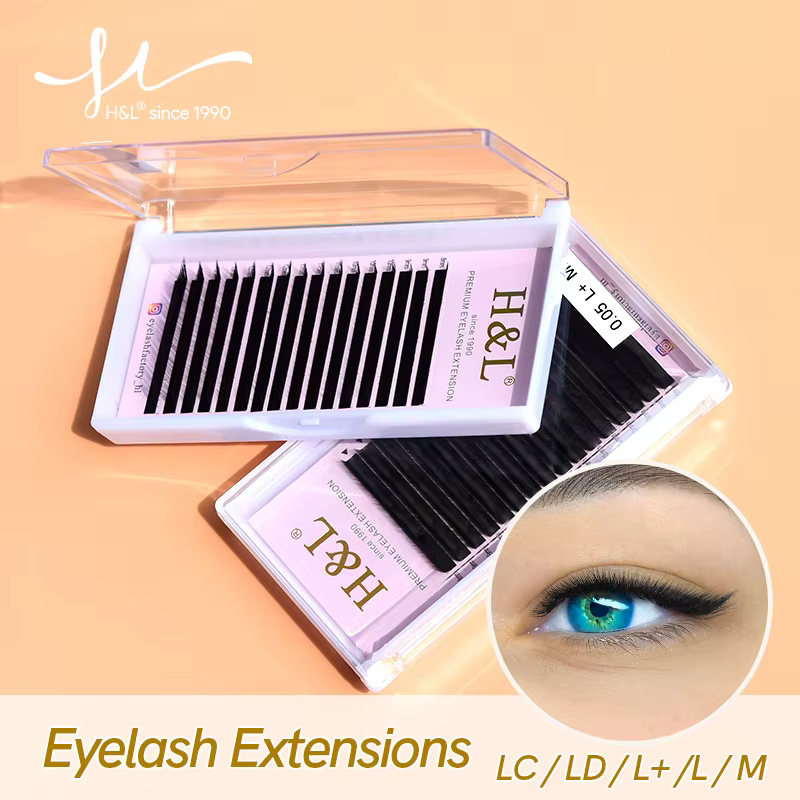 H & L depuis 1990 16 rangées boucles spéciales L/L + LD/LC/M Curl 8-15 longueur faux cils en vrac Ex