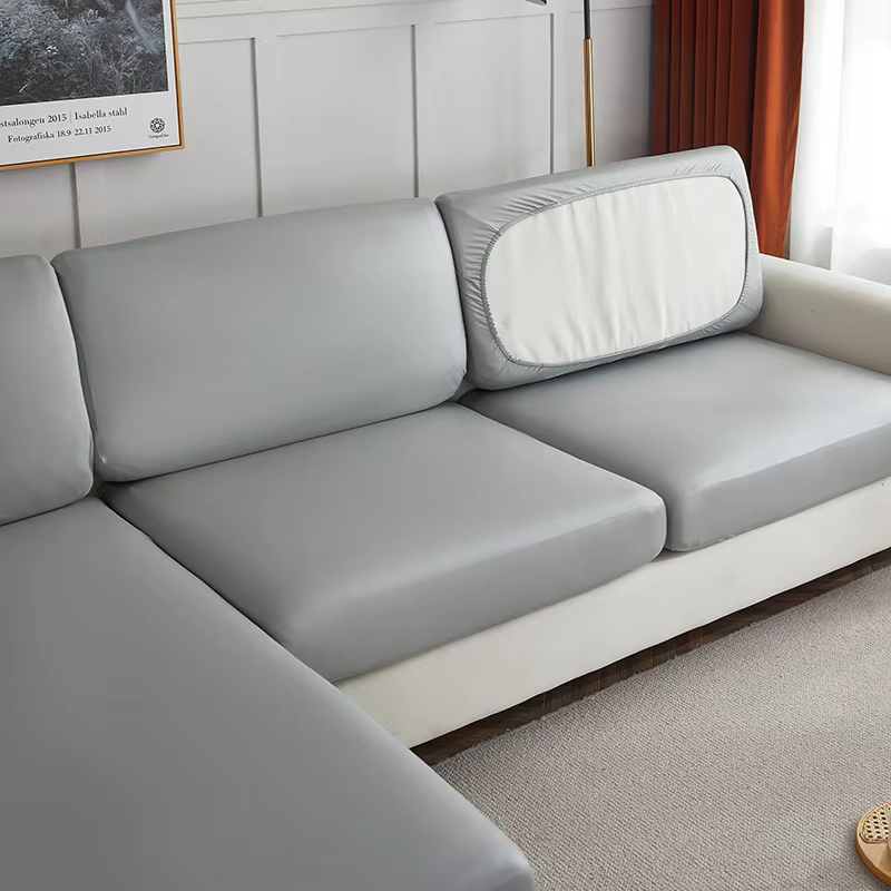 Housse de coussin de canapé imperméable en cuir PU, 1/2/3/4 places, housse de dossier, protection de