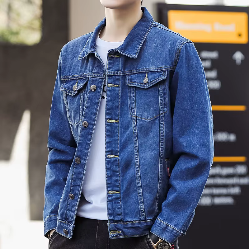 Blousons en jean 2026 pour hommes – Nouvelle collection décontractée multi-poches, style cargo, mant