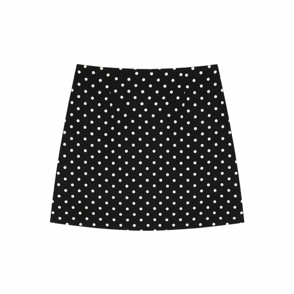 Style bohème XS/S/M/L/XL demi-corps jupe taille haute noir blanc a-ligne jupe courte décontracté à p