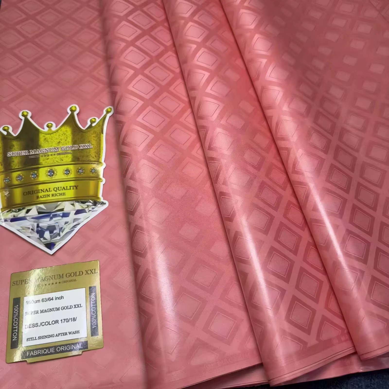 Tissu africain français nigérian en dentelle Bazin haut de gamme, pour broderie de robe de couture p