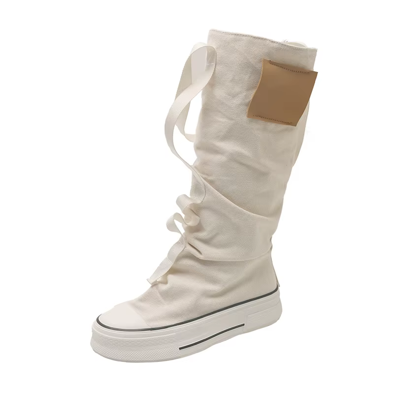 Bottes à plateforme et longues cuissardes, nouvelles chaussures de planche empilables montantes, Des