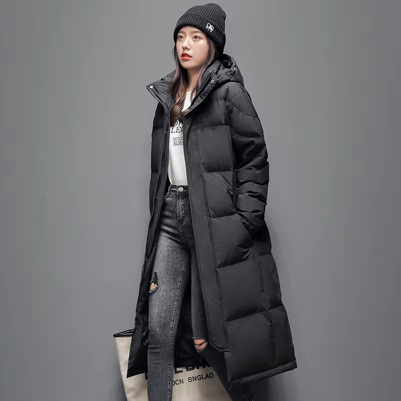 nouveautés doudounes Hiver Longue Doudoune Hommes Femmes Haute Qualité Mode À Capuche Chaud Parka De
