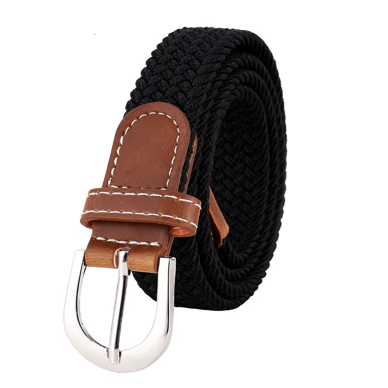 Ceinture tissée élastique et élastique pour femmes en une seule tenue, ceinture en jean décontractée