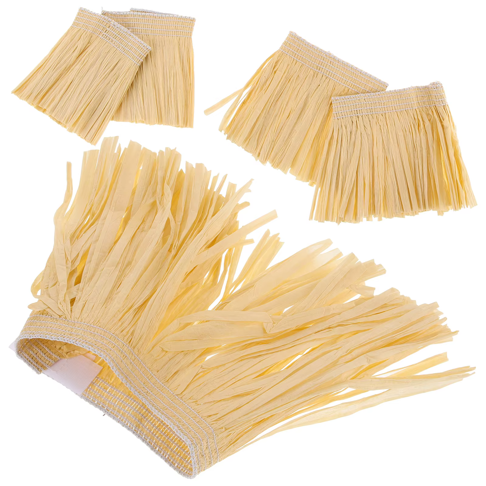 5 pièces jupe d'herbe accessoires raphia Hula tenue enfants gland papier robes hawaïennes femmes jup