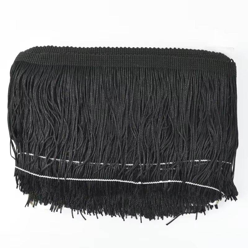 Franges à pampilles longues pour la couture de vêtements, rubans décoratifs, franges de robe en tiss