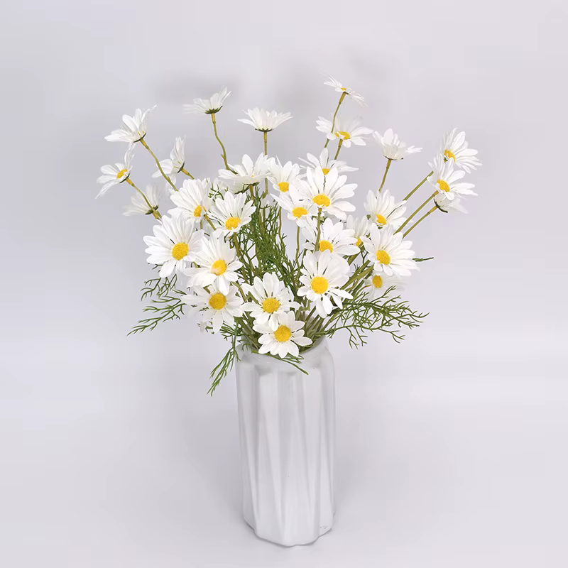 Fleur de marguerite artificielle 52cm/20 ''de Long, fausses fleurs de marguerite Gerber en soie pour