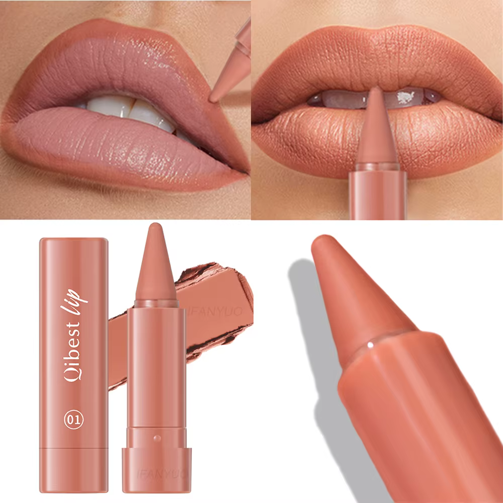 Stylo à lèvres torsadé, poudre polyvalente, fard à joues, velours mat, imperméable, Contour des lèvr