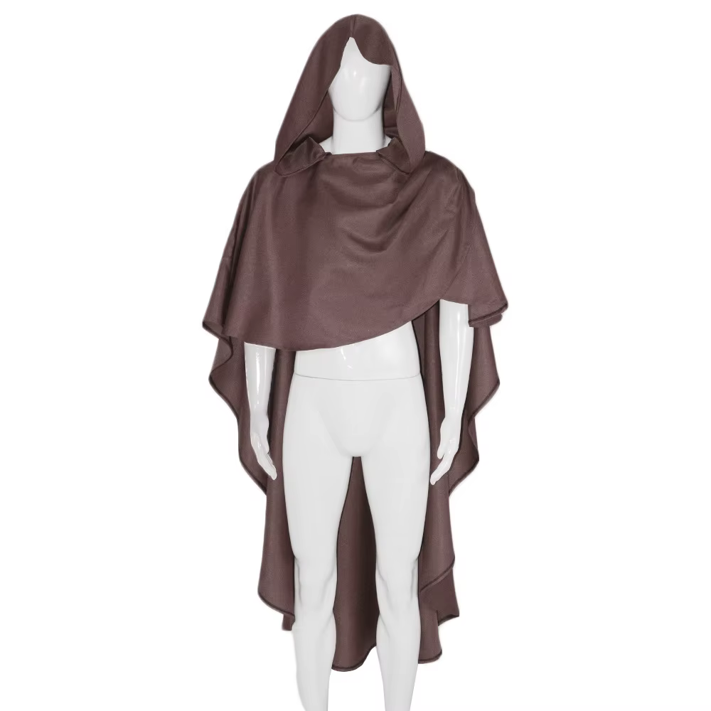 Poncho gothique pour homme, robe à capuche, cape de capot, costume de sorcière, robe ronde adulte, s