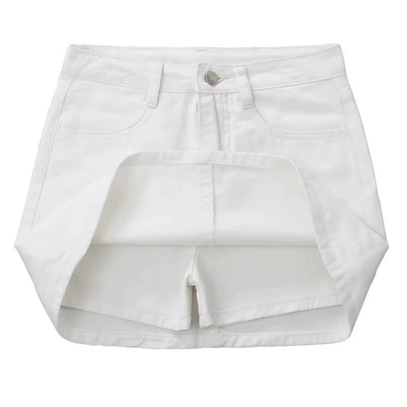 Jupe en jean blanche pour femme, jupes en jean vintage, pantalons Kawaii, offre Streetwear, esthétiq