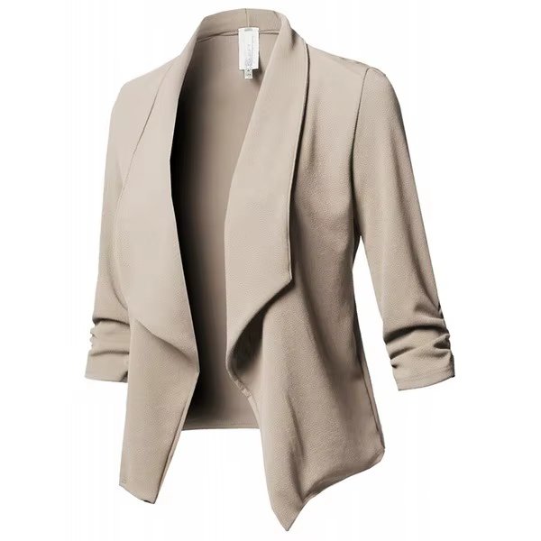 Blazer élégant à manches longues pour femme, parfait pour le bureau ou les sorties en soirée