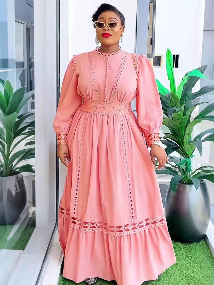 Robes de soirée à manches longues pour femmes, vêtements de printemps, turquie africaine, Maxi, duba
