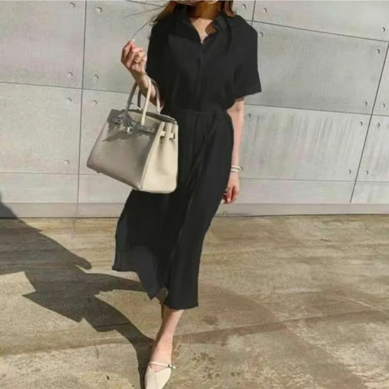 Robes longues en coton et lin pour femmes, nouvelle mode, vêtements amples pour dames, manches court