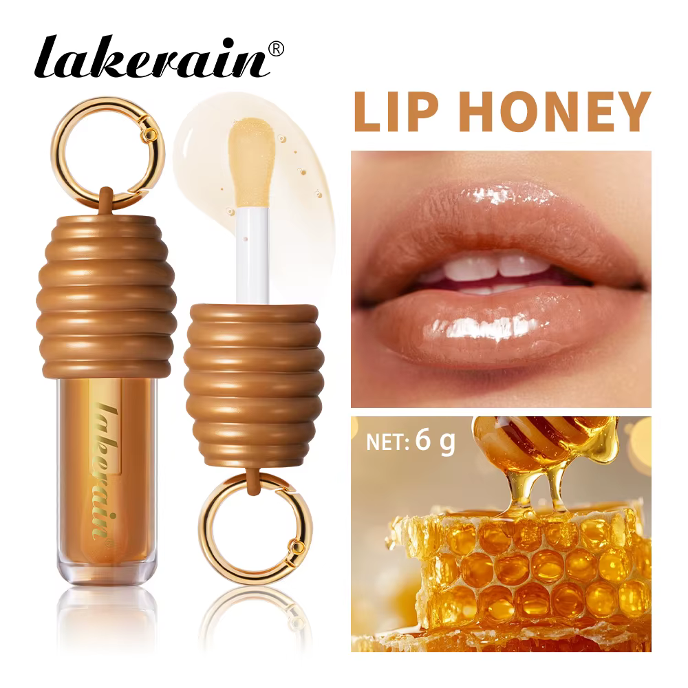 Lakerain – brillant à lèvres miel, Texture brillante, hydratée longue durée, léger, Non collant, mag