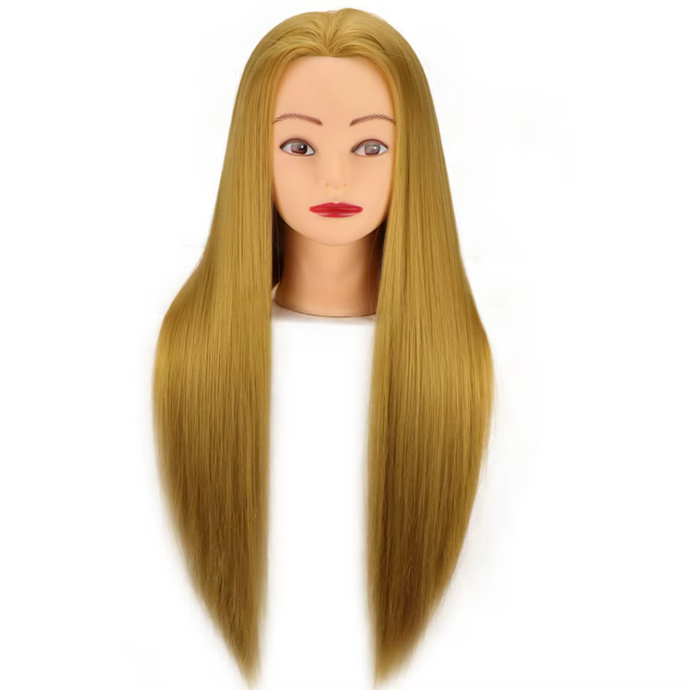 Tête de mannequin synthétique de 76 cm pour la coiffure, la formation en maquillage et la pratique d