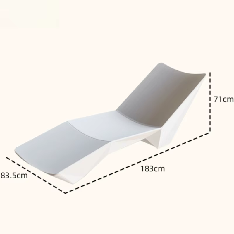 Chaises de plage allotyptiques simples et modernes, blanches pures, confortables, pour Villa, meuble