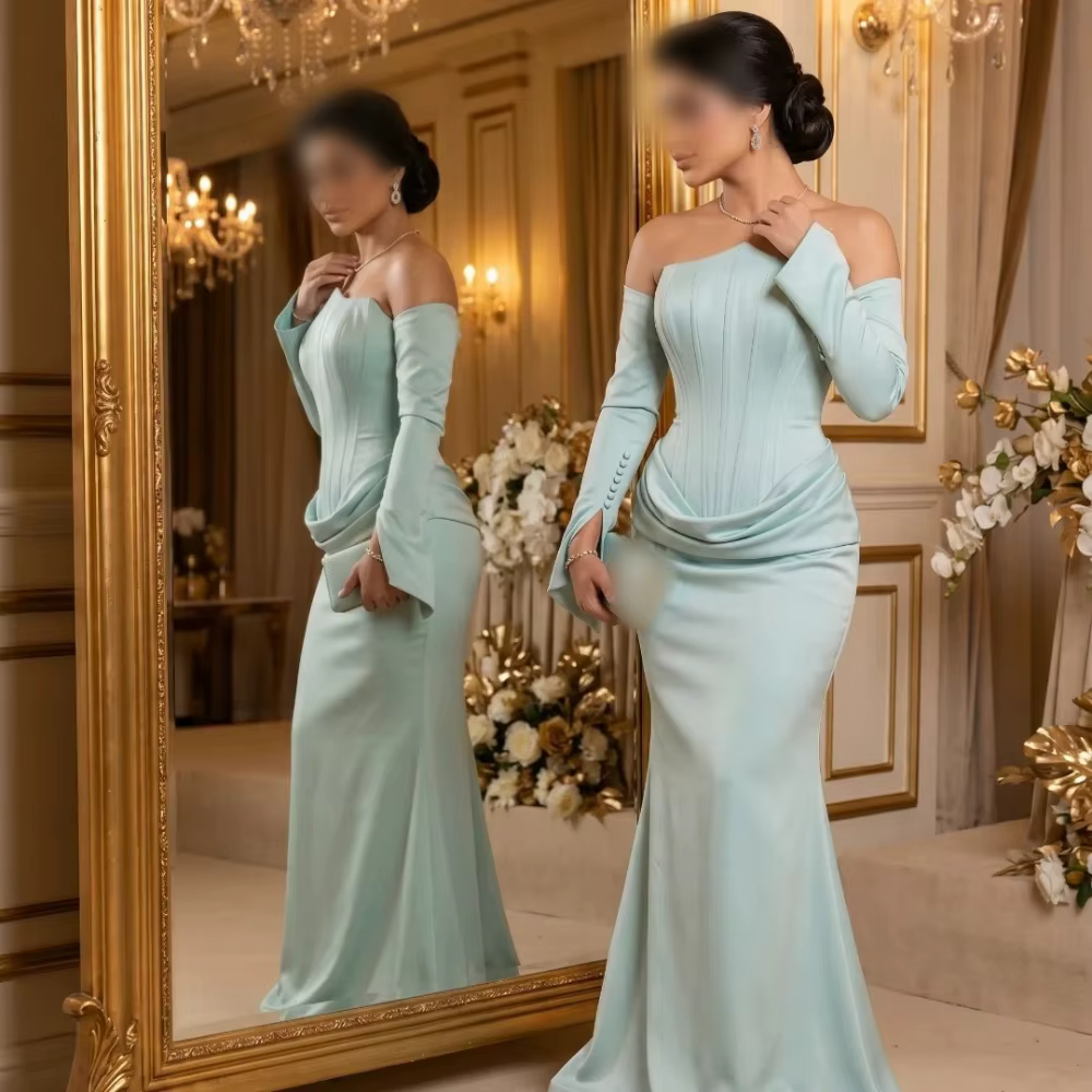 Robes de soirée élégantes personnalisées pour femmes, à épaules dénudées, pour banquet, robes longue