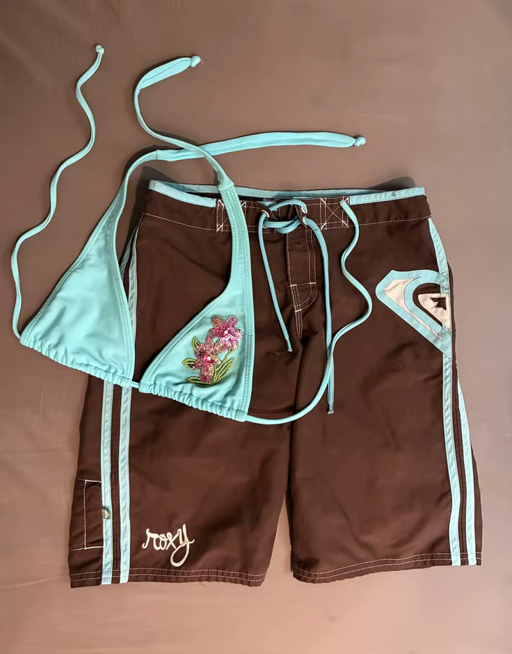 Maillot de bain rétro Y2K style surf européen et américain, polyvalent, streetwear hip-hop, short de