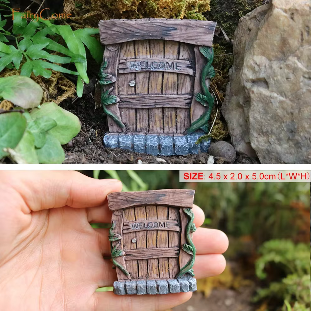 Glissière Miniature de jardin féerique, ensemble de balançoire de terrain de jeu en métal, articles