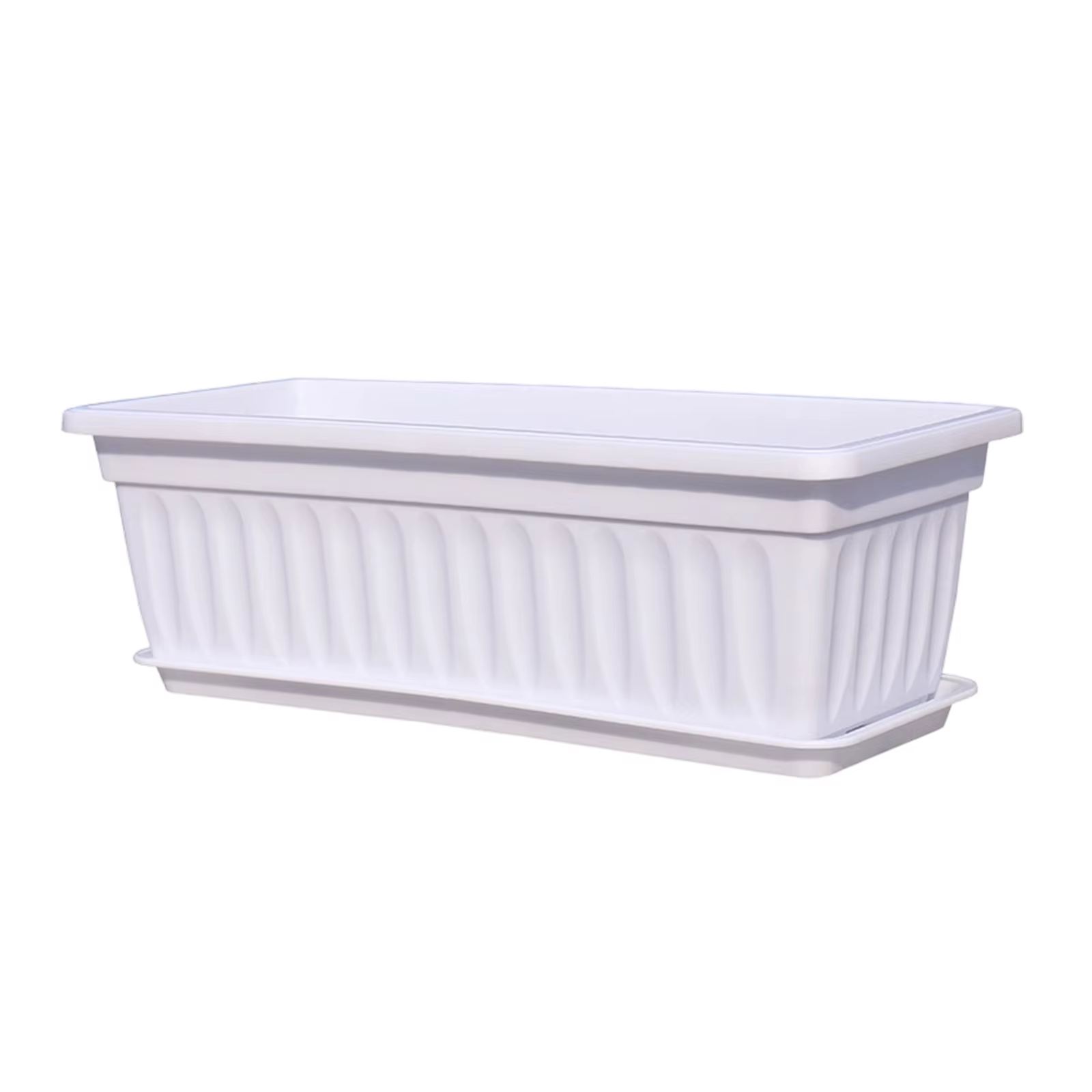 Jardinières en plastique rectangulaires pour balcon, pots de fleurs pour jardinage intérieur, pots r