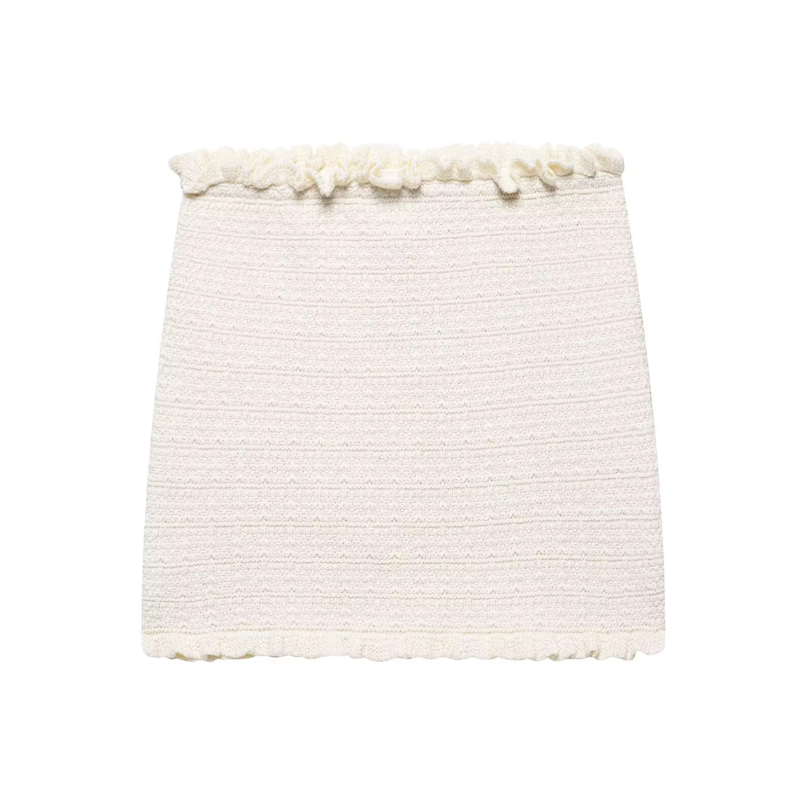 HH femmes jupe élégante costume Sexy sans manches dos nu tricoté Texture gilet court haut + Chic épi