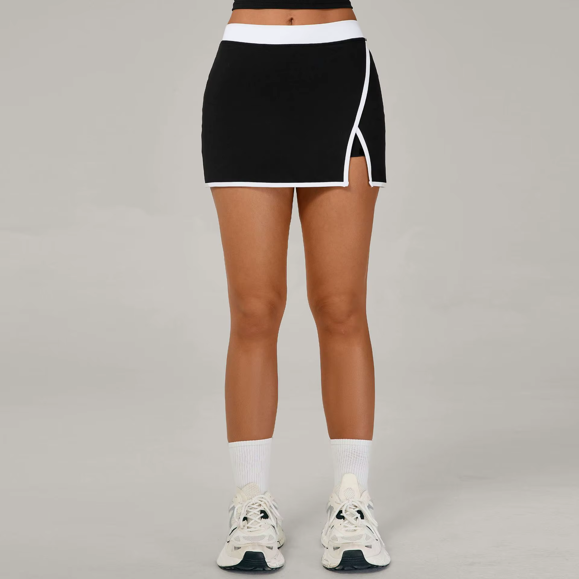 Jupes Sexy pour femmes robes courtes Mini jupe une pièce Shorts vêtements de sport chauds jupe bleue
