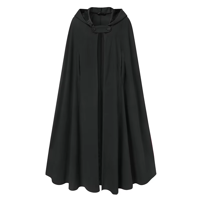 Femmes longue Cape Cape élégant à capuche laine mélange manteau dames automne sweats à capuche Ponch