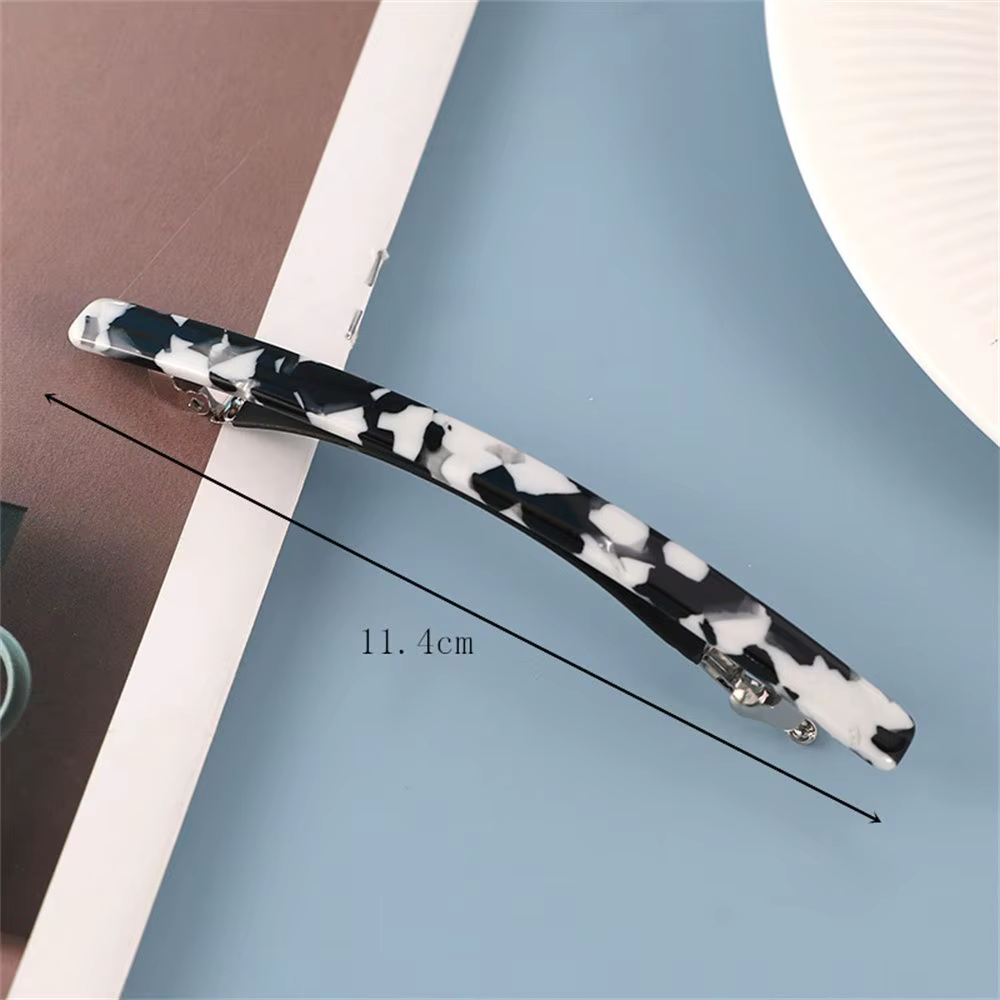 Barrettes à cheveux en acétate léopard géométrique, accessoires pour cheveux longs, cadeaux