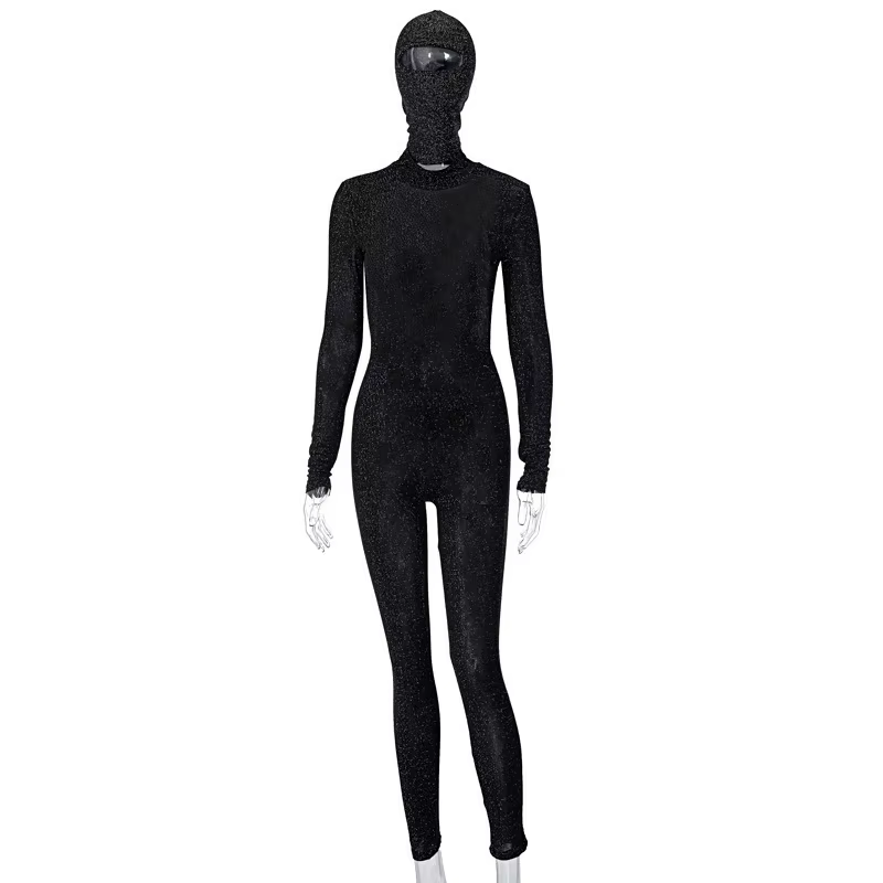 Combinaison une pièce sexy et tendance à manches longues et dos nu pour femme, nouvelle collection é